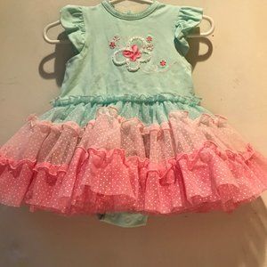 LITTLE ME Girls Size 9 Months Tiered Tulle Dress